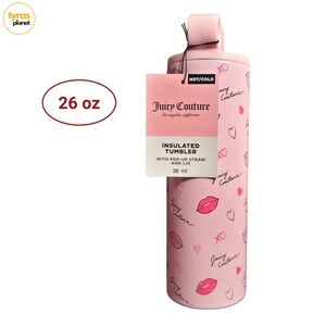 Juicy Couture Insulated Tumbler With Pop-Up Straw And Lid 26oz - NWT